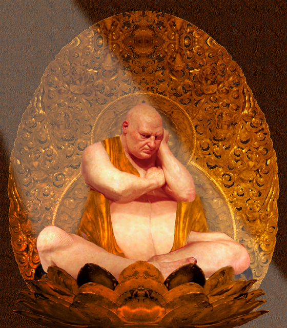 fat guy as Bhudda