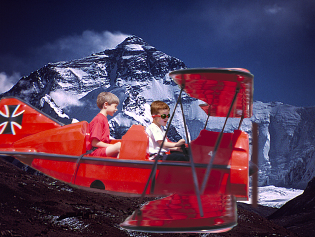 Boys in biplane